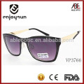 top quality plastic unisex sunglasses brand with combined temple